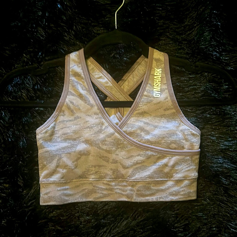 NWOT Gymshark purple camo bra size XS